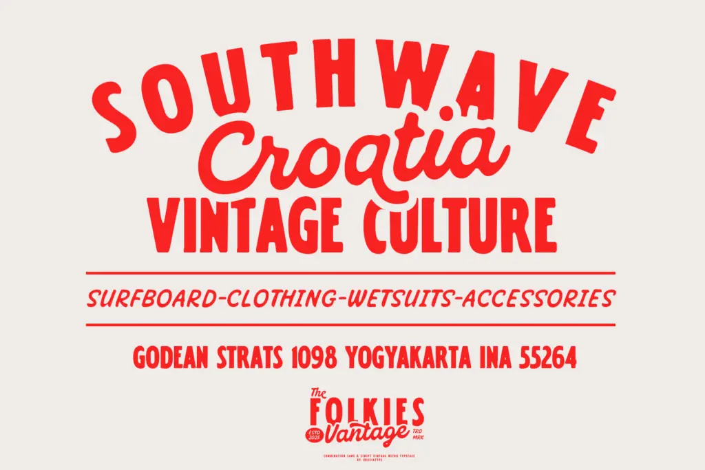Folkies Vantage specimen — Design style