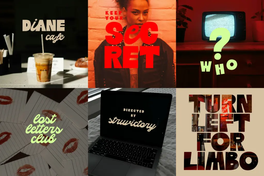 Highway Motel Retro Vibe Sans Script specimen — Design style