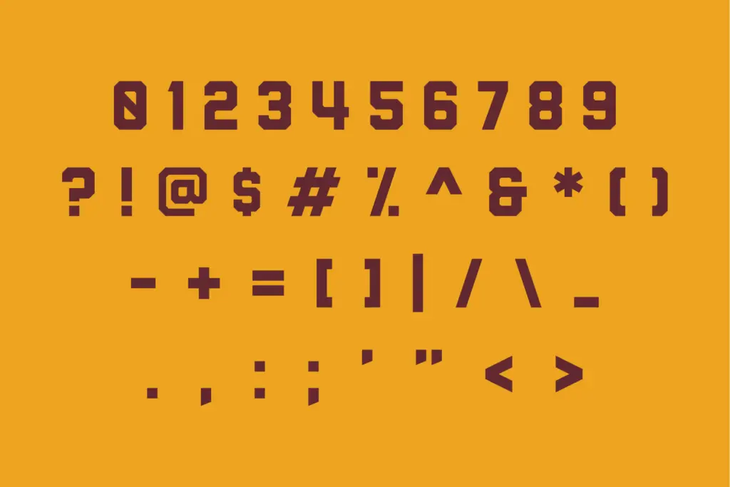 Gameday specimen — Character set and features