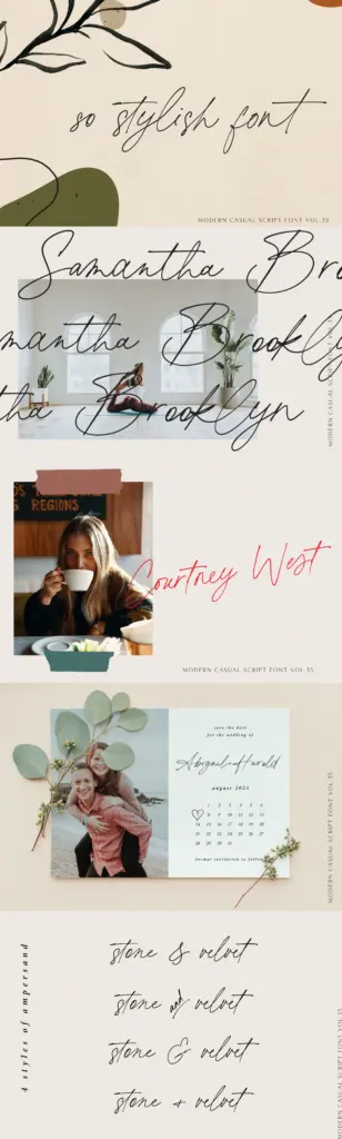 Printed Moments specimen — Design style