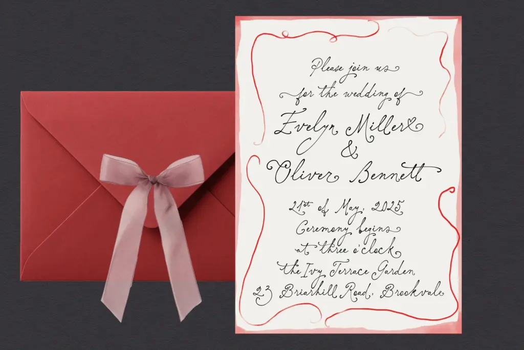 Elisabeth Darlington with Bows specimen — Design style