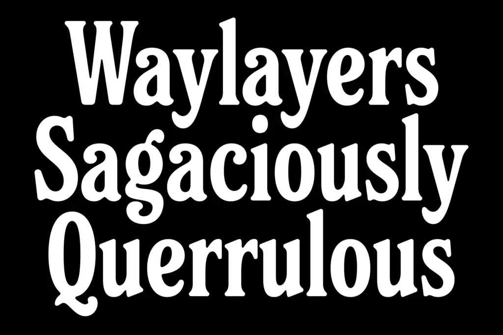 Friend Regular specimen — Design style
