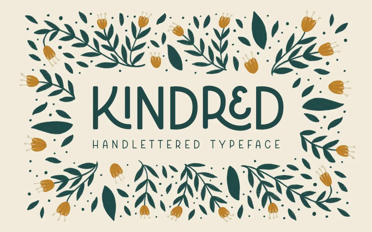 Kindred Handlettered: an uppercase-only sans built for hand-lettered warmth
