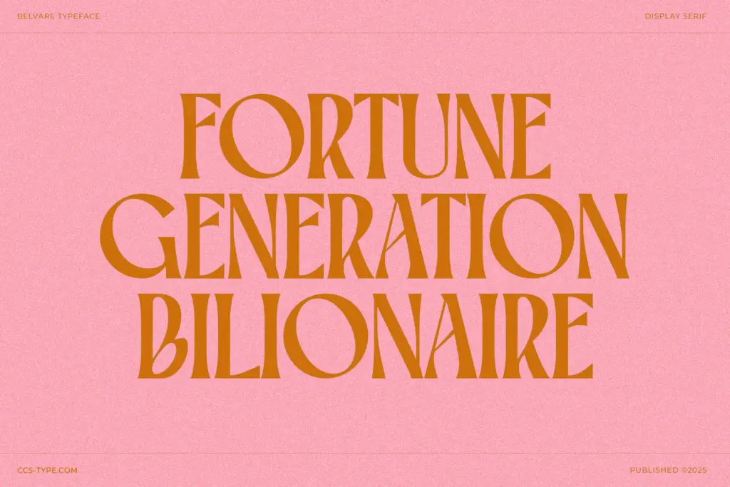 Belvare specimen — Design style