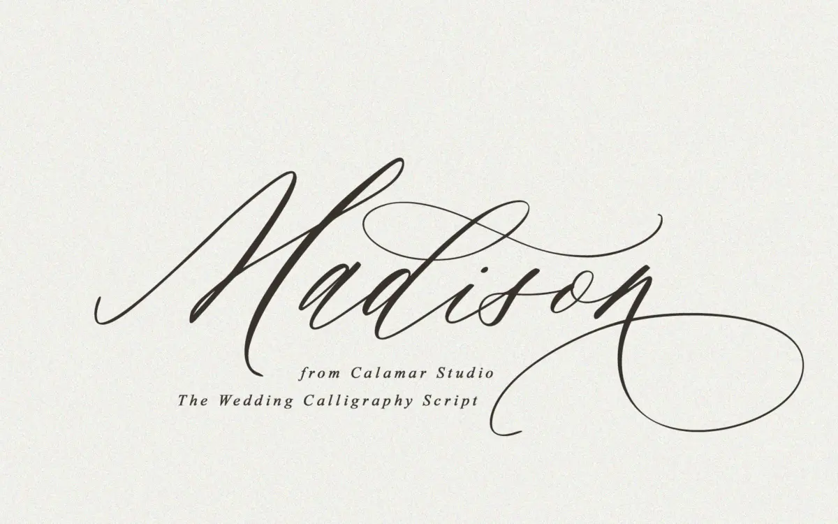 Saint Viet: a light modern calligraphy script for wedding stationery