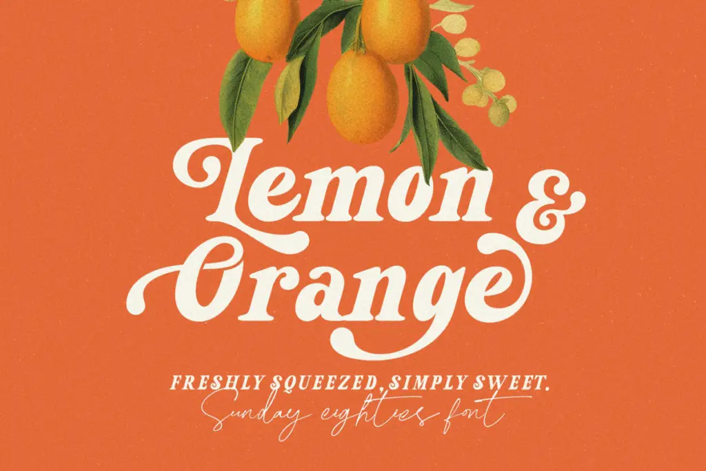 Sunday Eighties Font specimen — Design style