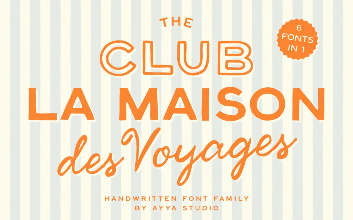 Handwritten Coastal Vintage Font: a six-style hand-drawn family for summer branding