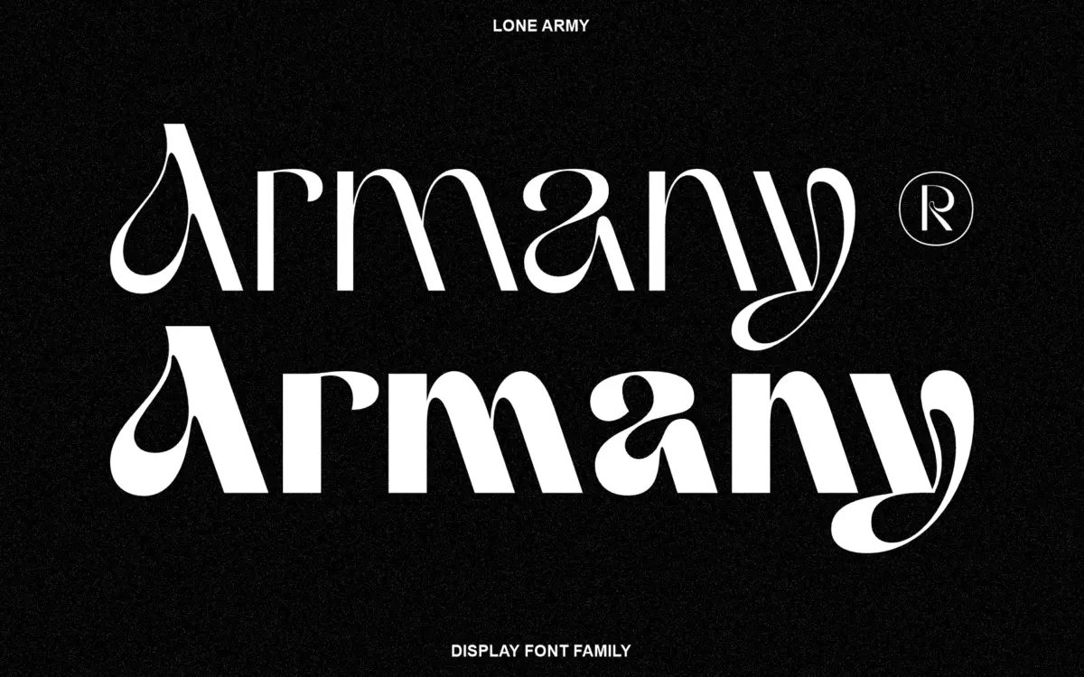 Armany: A Fluid Sans Serif Display Face for Clean, Modern Branding