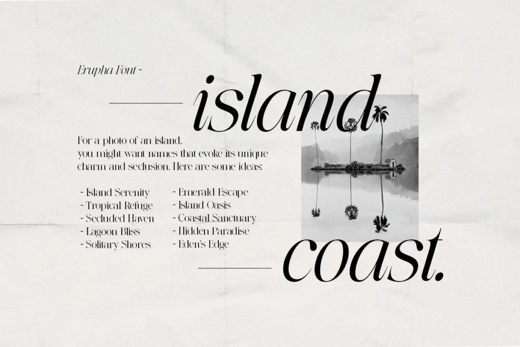 The Erupha Serif specimen — Design style