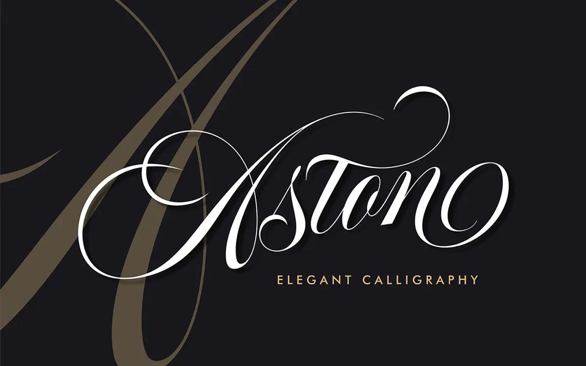 Aston Script Pro: a copperplate-flavoured script for formal branding work