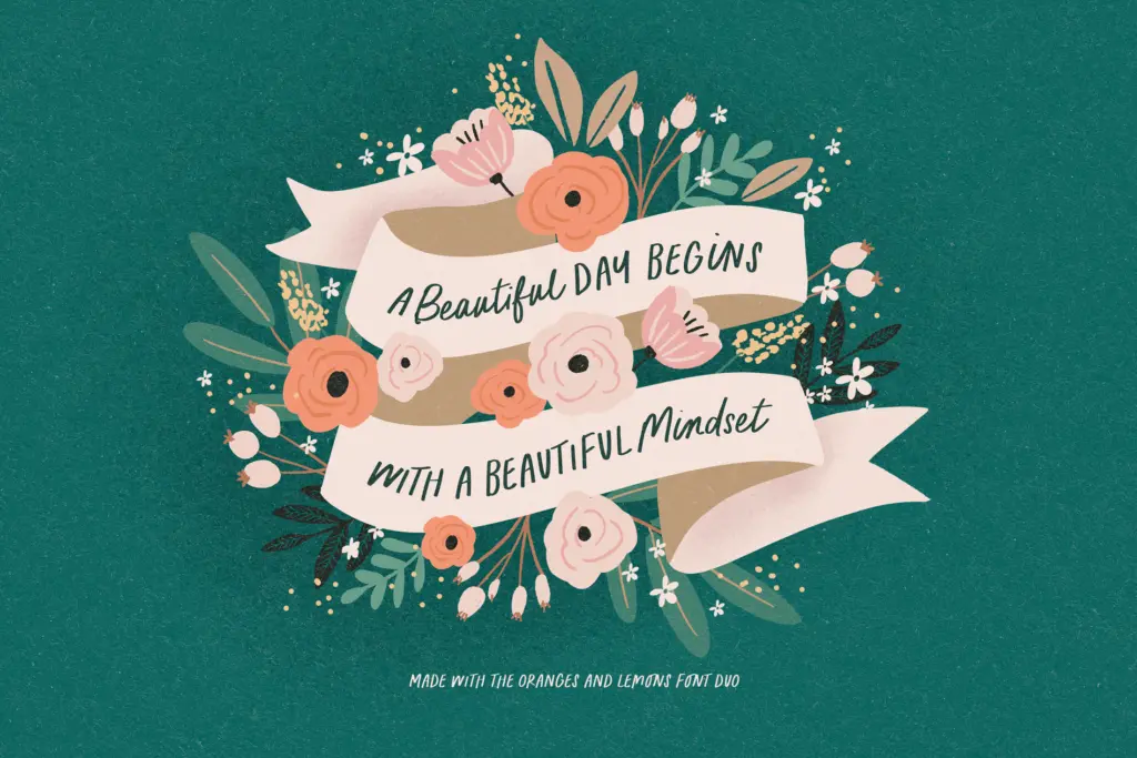 Oranges & Lemons Font Duo specimen — Design style