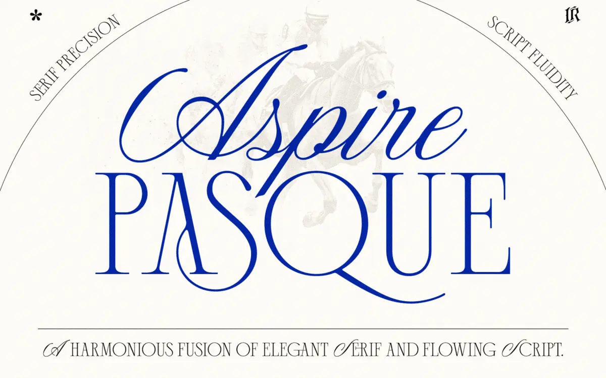 Aspire Pasque: a serif-and-script pairing for wedding and luxury work