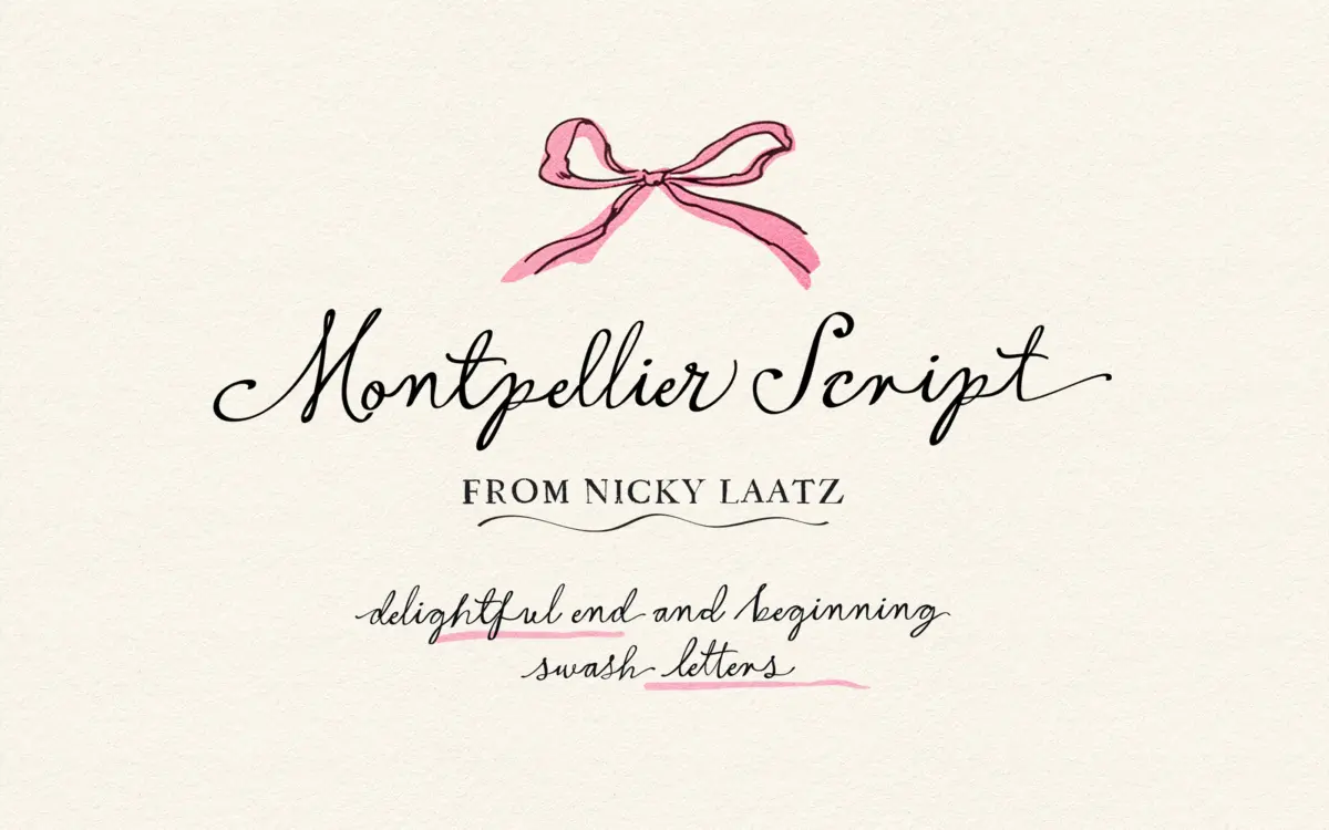 Montpellier Script: a flounced calligraphy face for playful invitations