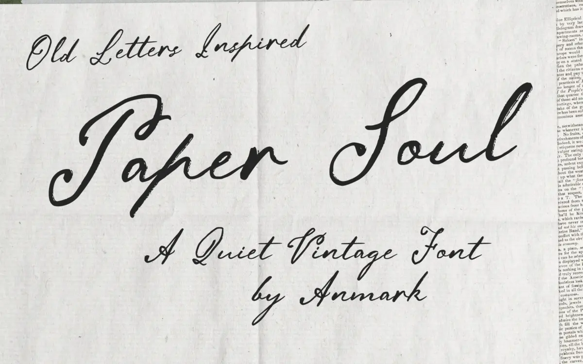 Paper Soul: a quiet handwritten script for letters and stationery