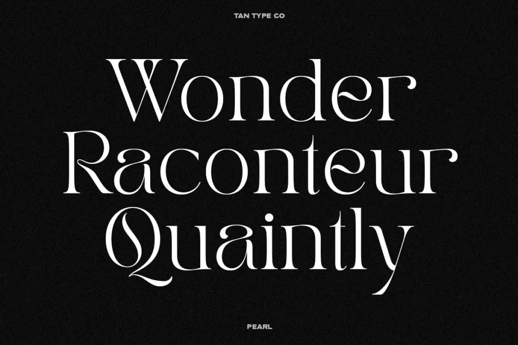 TAN - PEARL specimen — Design style