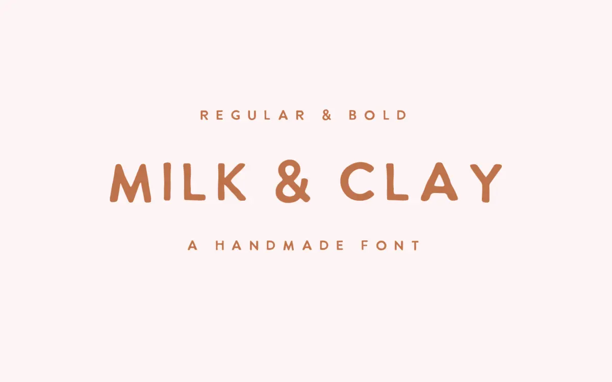 Milk & Clay: an unpolished handwritten sans for craft and ceramics branding