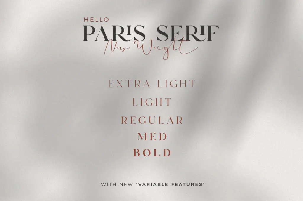 Hello Paris specimen — Design style