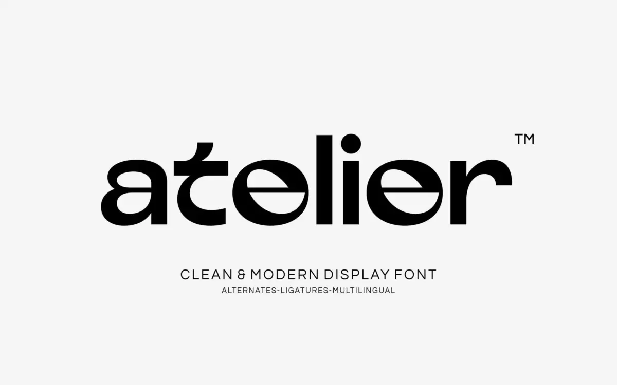 Atelier: A Geometric Display Sans for Logos and Headlines