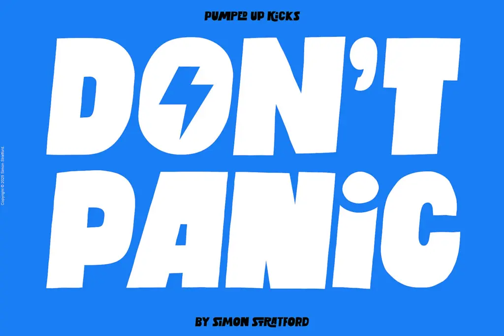 Pumped Up Kicks specimen — Character set and features