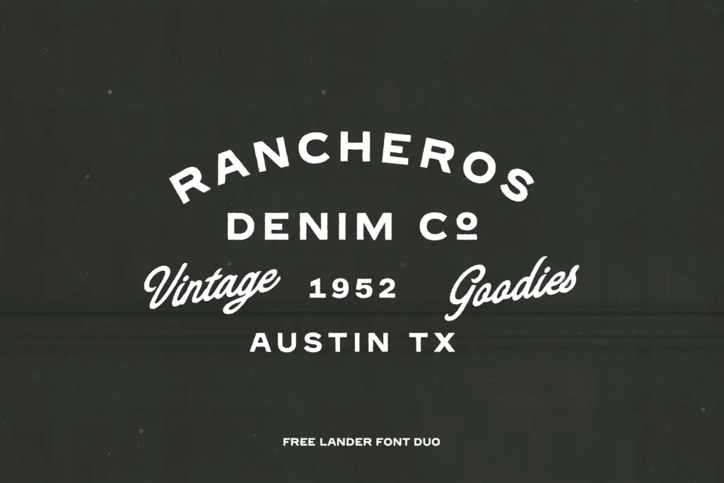 Free Lander specimen — Design style