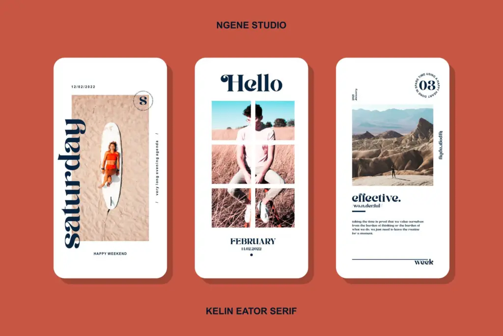 Kelin Eator specimen — Design style