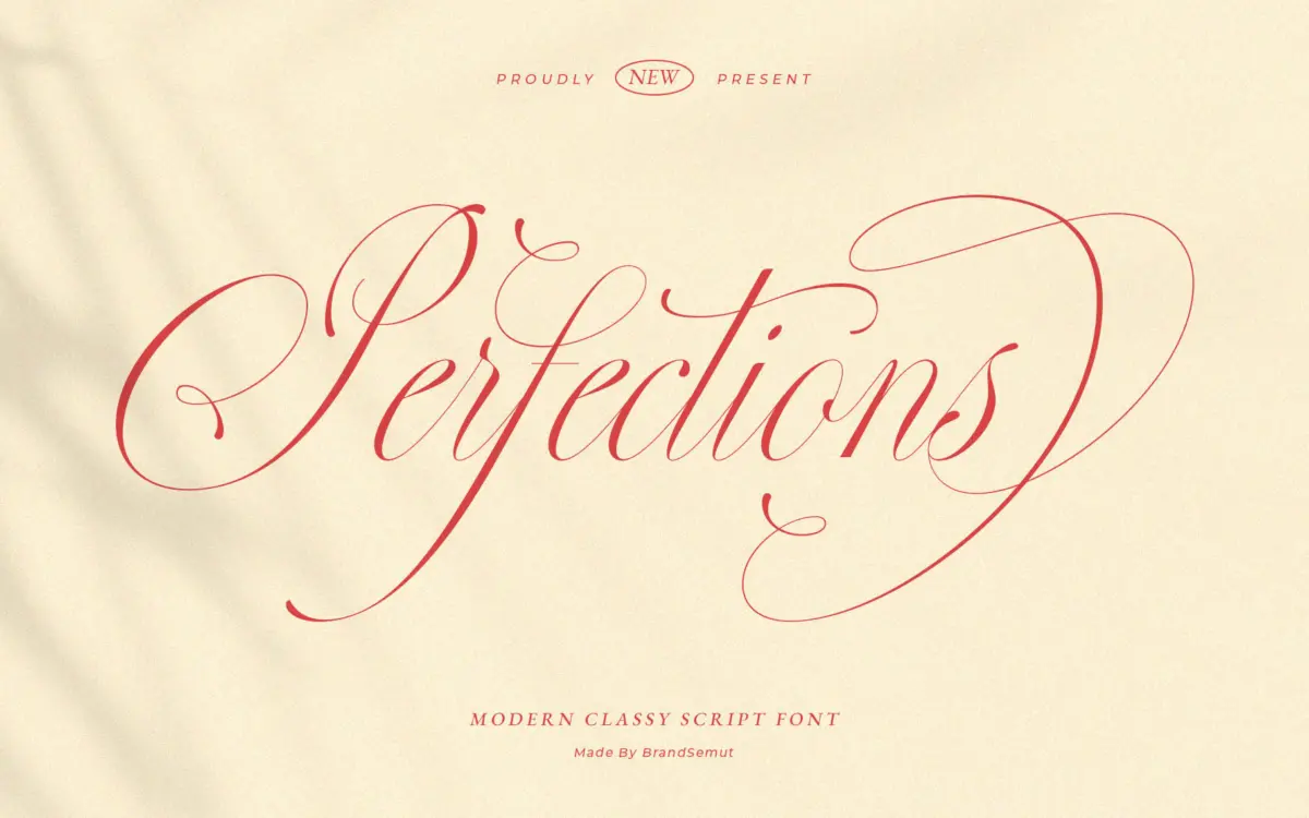 Perfections: a smooth romantic script for weddings and boutique branding