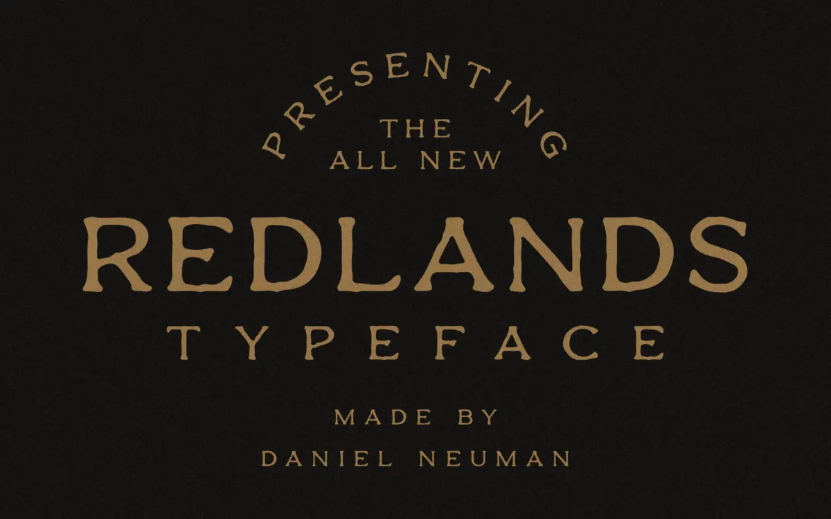 Redlands: a rugged western display sans with a clean regular and worn stamp companion