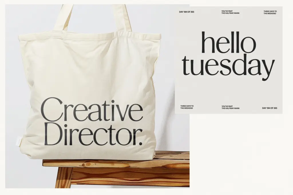 Stylish Aesthetic Typeface specimen — Character set and features