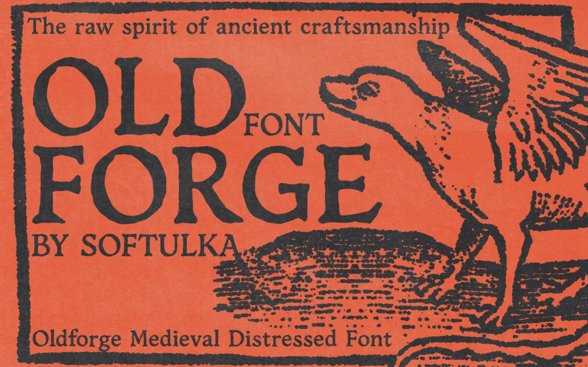 Oldforge: a distressed medieval display face for fantasy branding