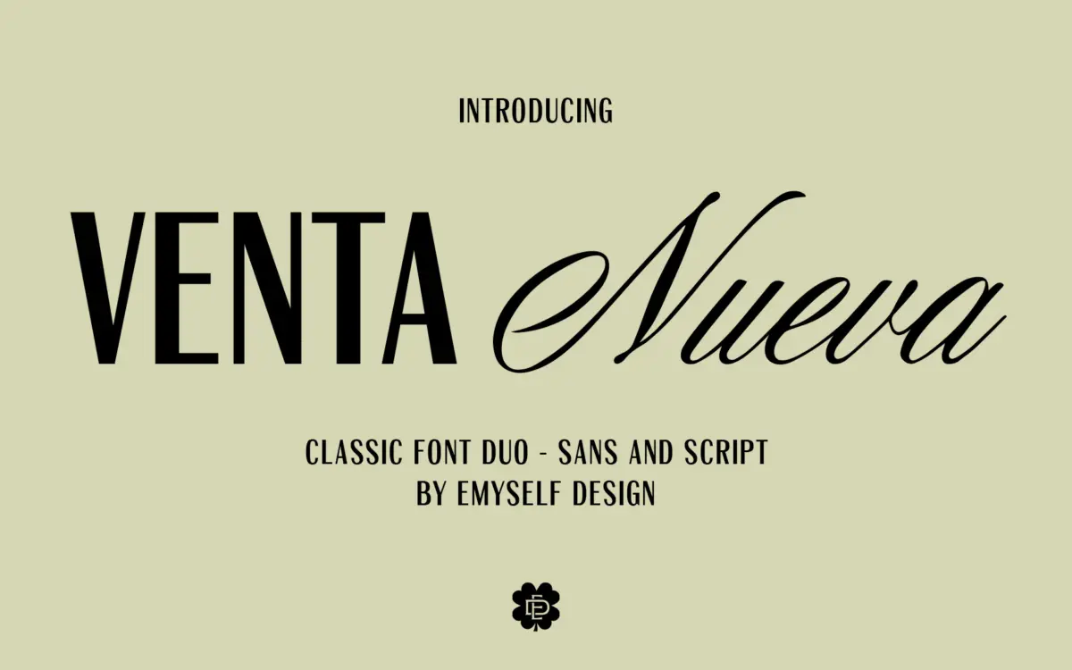 ED Venta Nueva: a casual script and companion sans built for invitation work