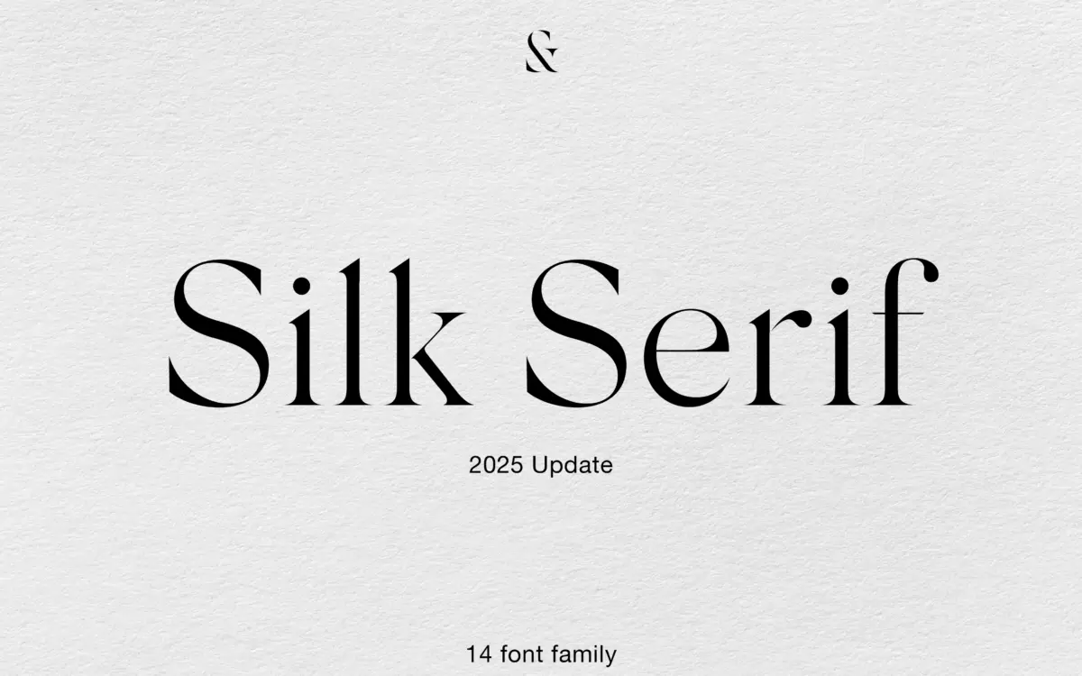 Silk Serif: a high-contrast editorial serif with 14 weights for fashion and luxury branding