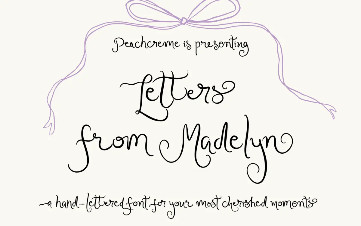 Letters from Madelyn: a swash-heavy script for invitations and boutique branding