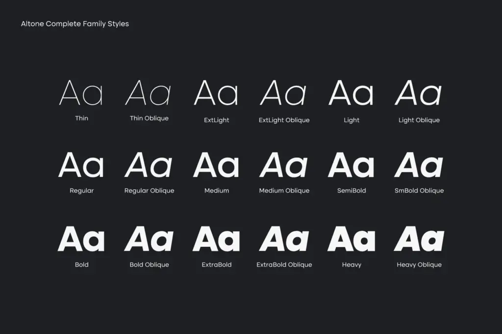 Altone specimen — Use cases