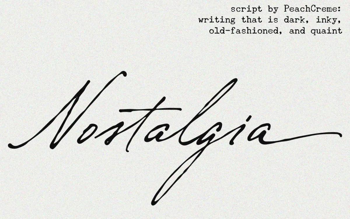 Nostalgia: a quill-inked connecting script for wedding stationery