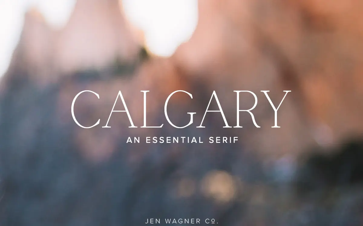 Calgary: A Narrow, Clean Serif for Logos and Titling Work