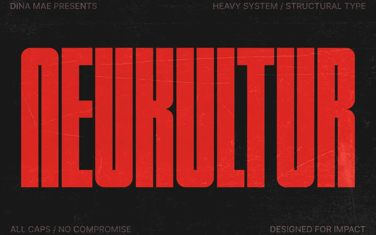 NEUKULTUR: A Compressed All-Caps Display Font for Tight Headlines