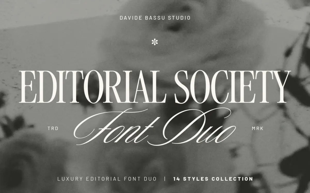 Editorial Society: a serif-and-script duo for fashion and editorial branding