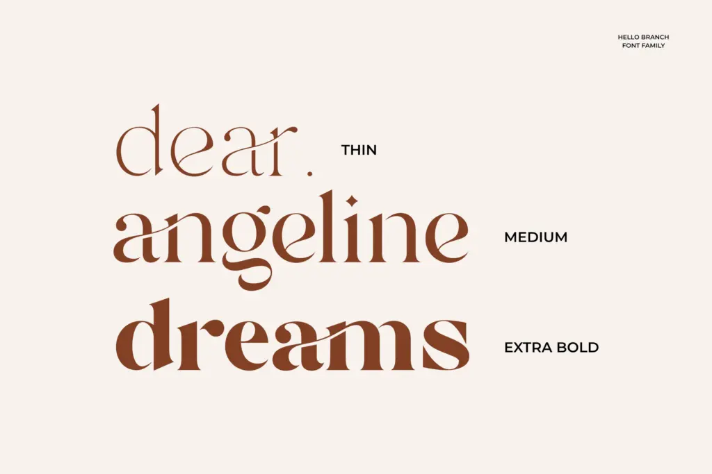 Hello Branch specimen — Design style