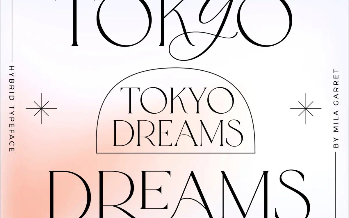 Tokyo Dreams: a ligature-heavy display serif for bespoke logo work
