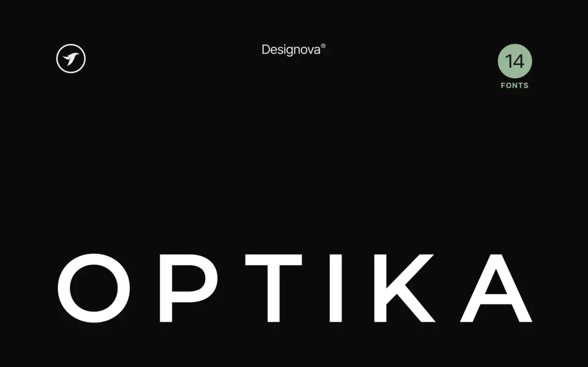 Optika: a minimalist sans built for logotypes and clean headlines