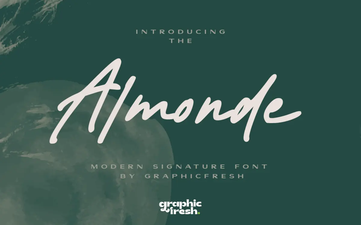 Almonde: A Modern Signature Script for Branding and Logotypes