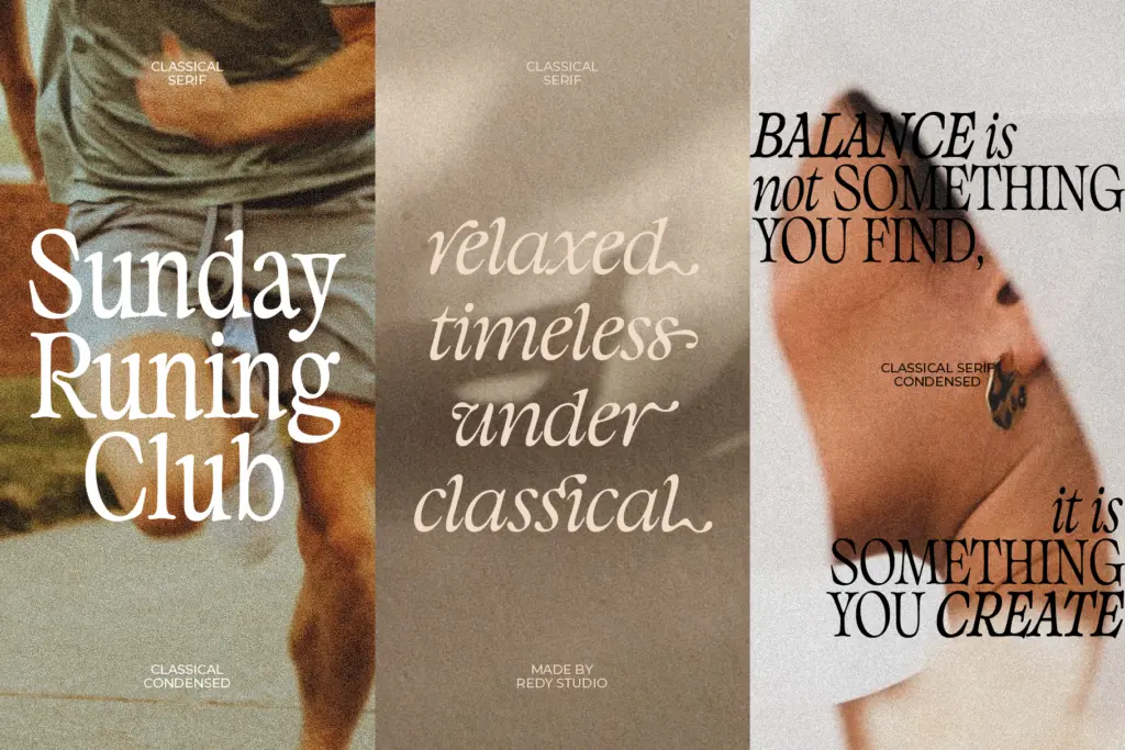 Classical specimen — Character set and features
