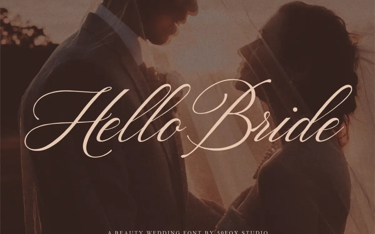 Hello Bride: a calligraphic script built for wedding stationery