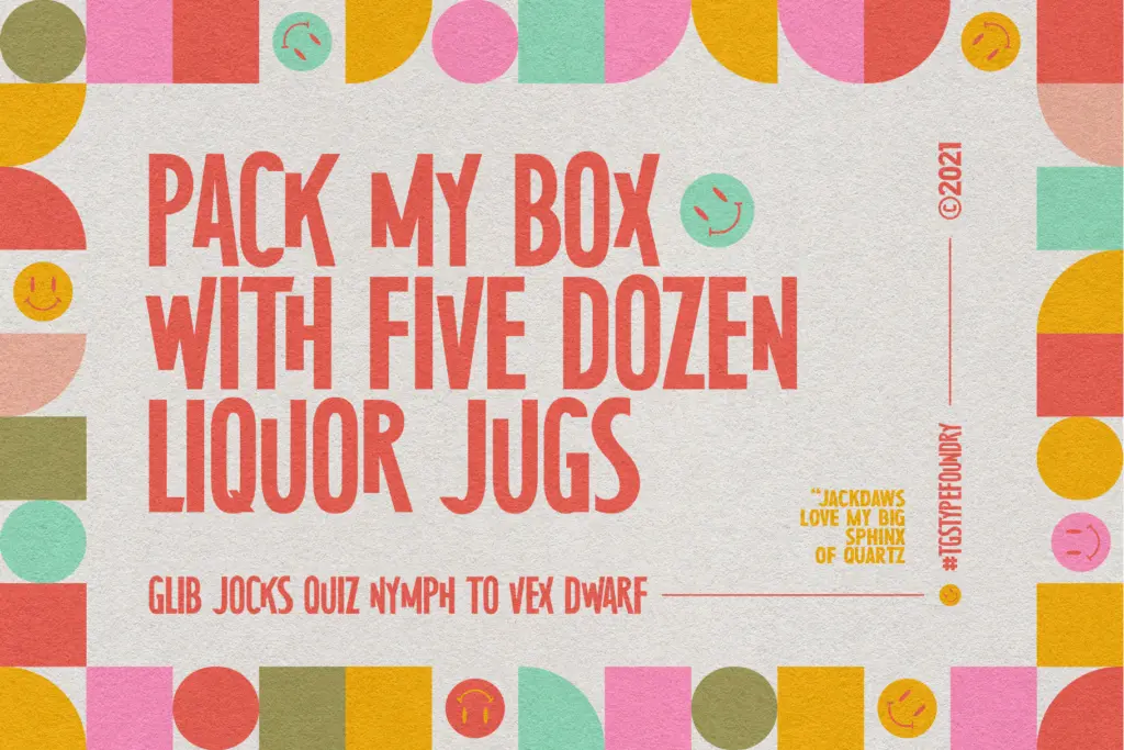 MidCentury Typeface specimen — Design style