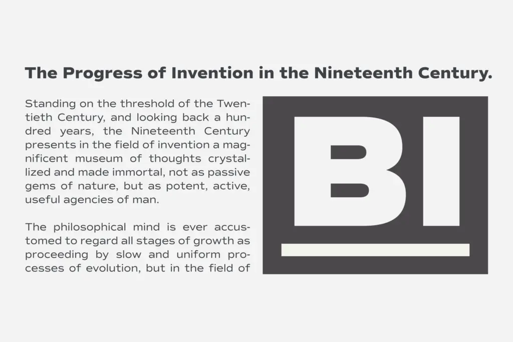 Commuters Sans specimen — Design style