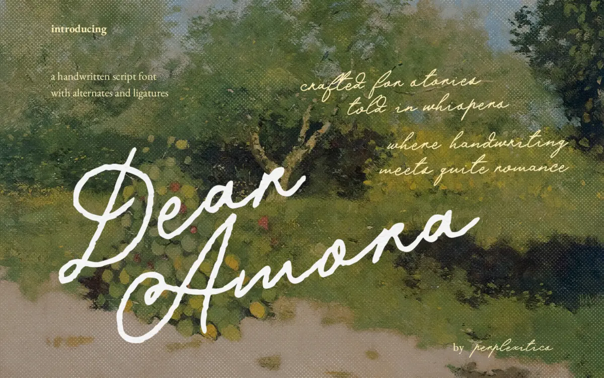 Dear Amora: A Soft Romantic Script for Wedding and Stationery Work