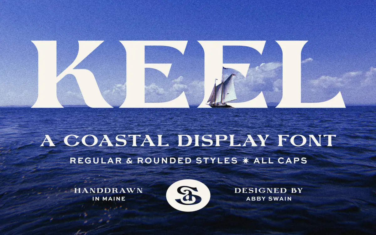 Keel: a hand-drawn coastal serif for signage and small-brand identity
