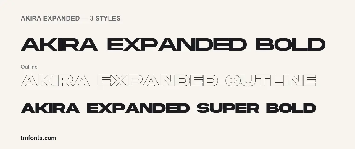 All 3 styles of Akira Expanded