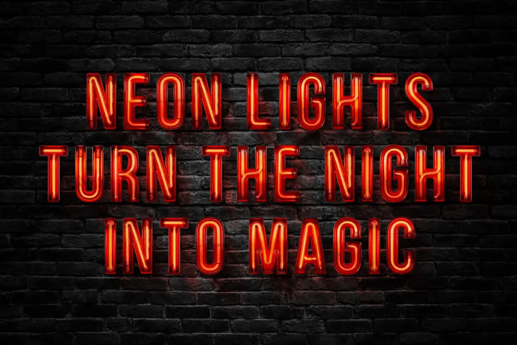 Urban Neon Font specimen — Use cases