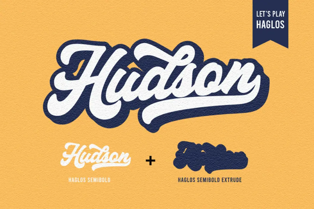 Haglos Bold Script specimen — Character set and features